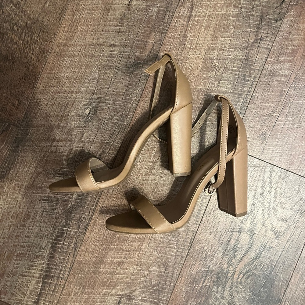 Dream Pairs Brown Ankle Strap Heels